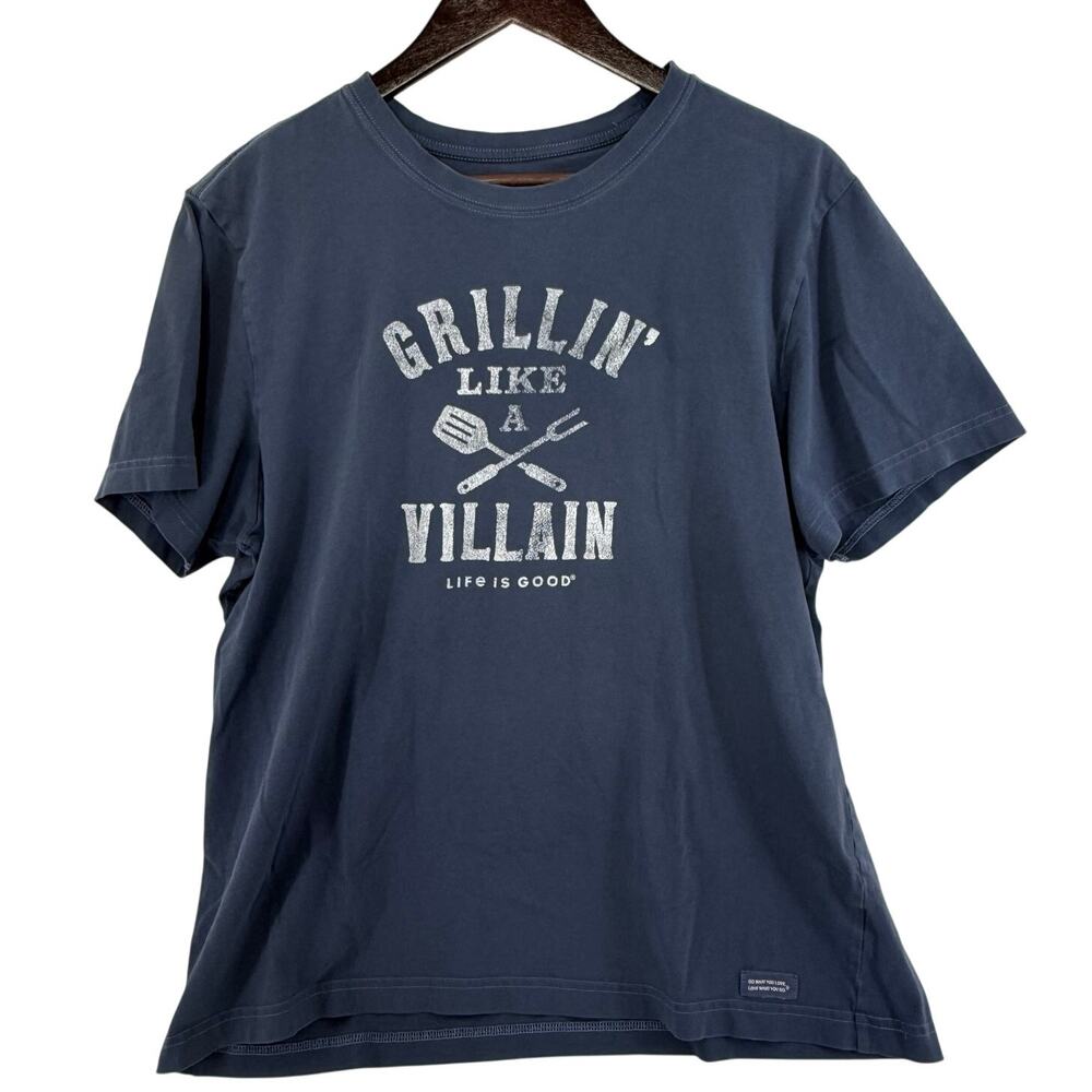 Life Is Good Grillin Like A Villain Tee L